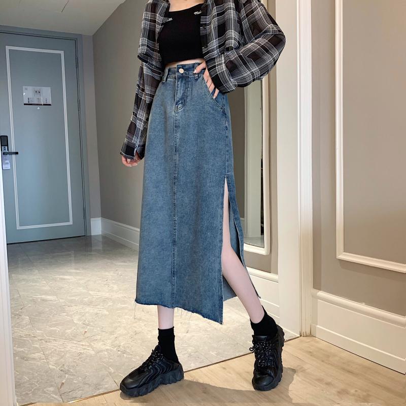 Damen Jeansrock Baumwolle