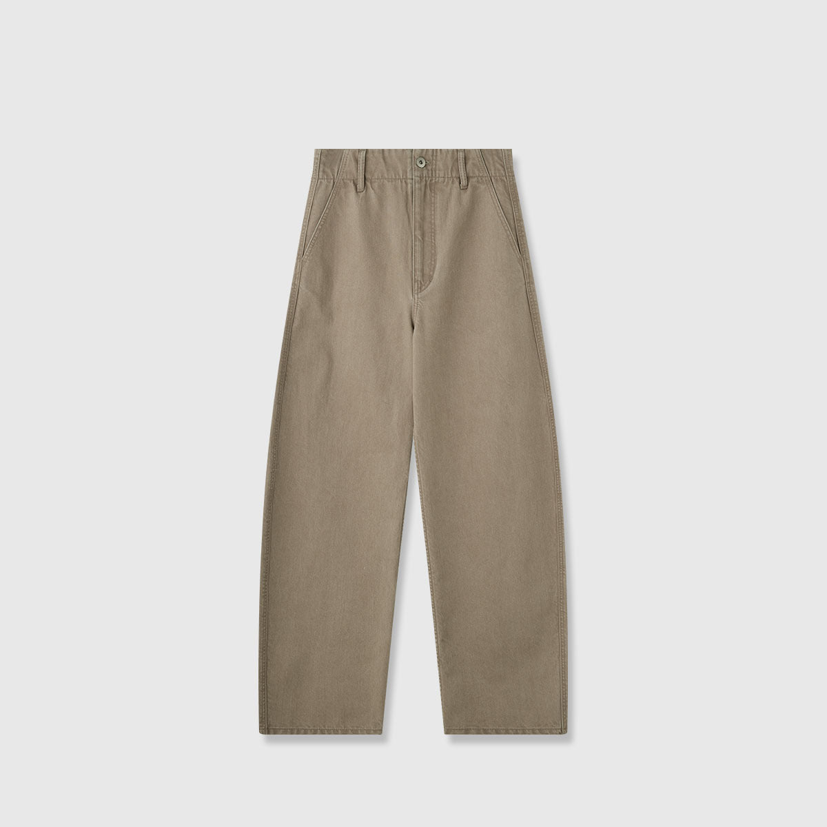 Damenweite Denim-Hose Hochbund Komfortschnitt