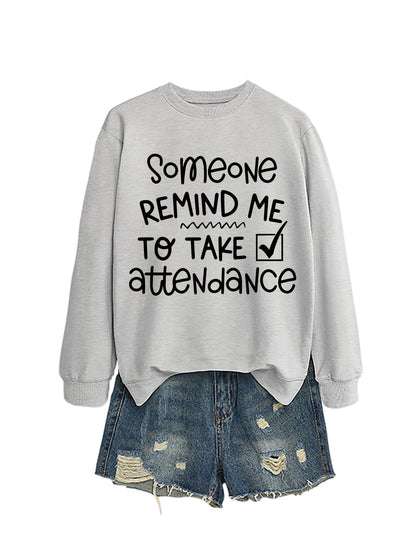 Damen Sweatshirt Witziges Motiv Inspirierender Schriftzug Grau