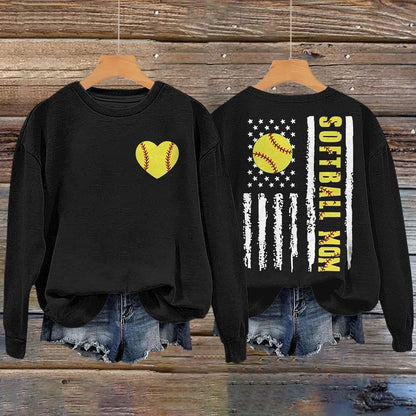 Damen Sweatshirt Softball-Design Norvielle