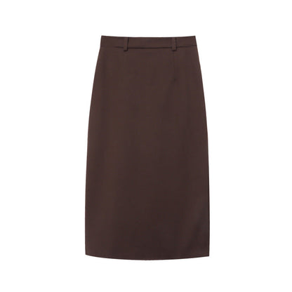 Damen Midirock Moderner Schnitt Hohe Taschen Norvielle