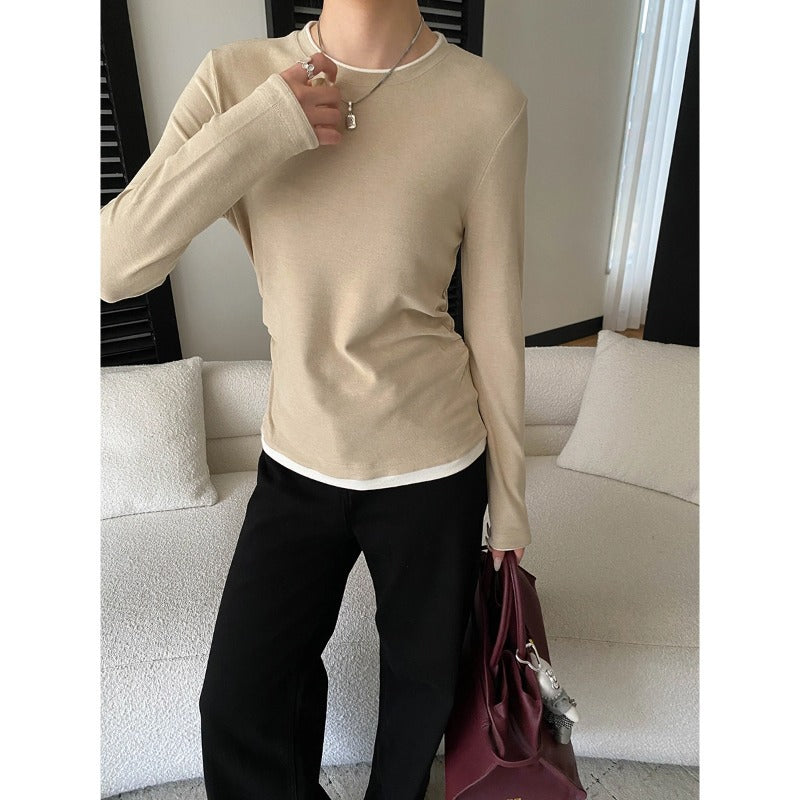 Damen Langarmshirt Baumwolle Lässig Norvielle