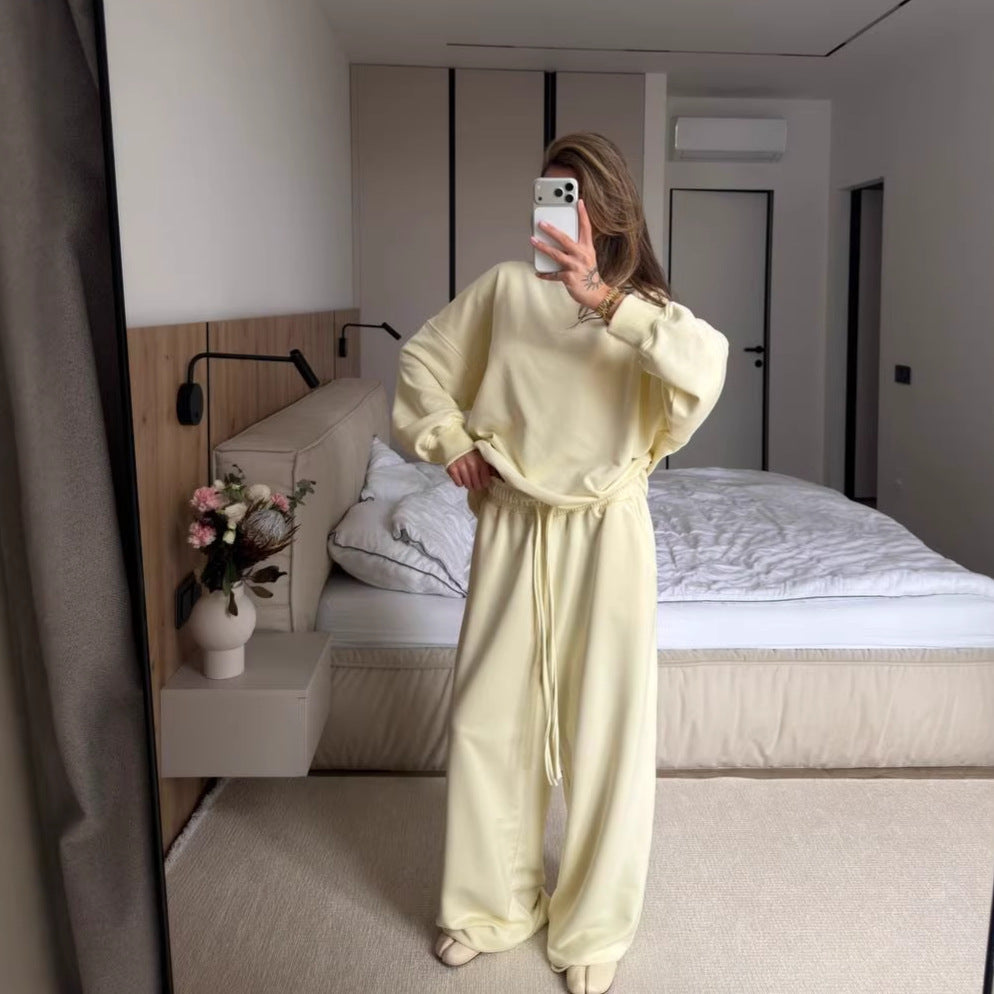 Damen Oversize Sweatshirt Lässig Breite Bündchen Grau - Norvielle
