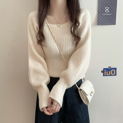 Damen Strickpullover Weitärmlig Norvielle