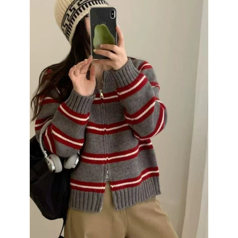 Damen Strickcardigan Modern Streifen Norvielle