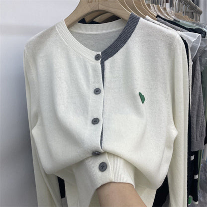 Damen Strickcardigan Herzapplikation Norvielle