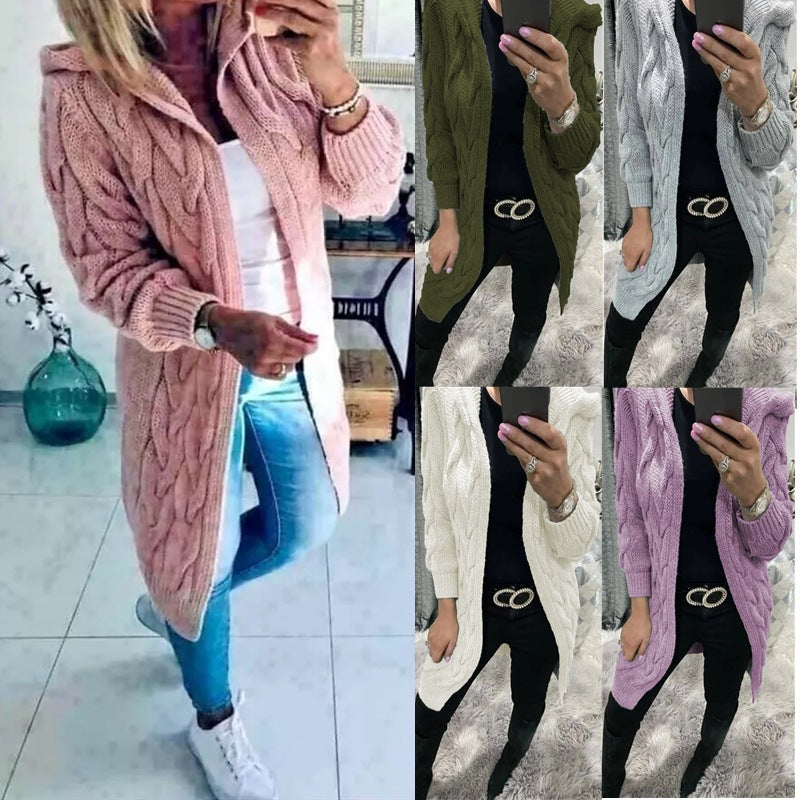 Damen Grobstrick-Cardigan mit Zopfmuster und Taschen Norvielle - Norvielle