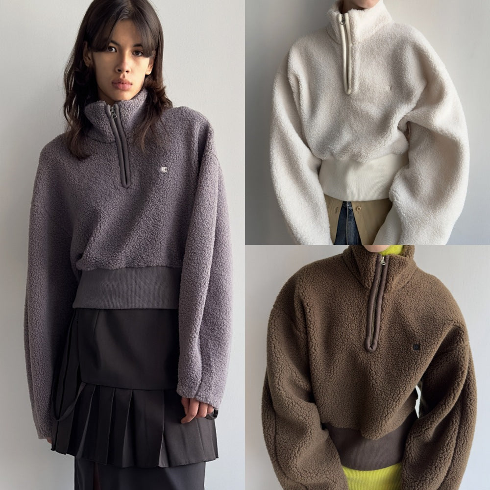 Damen Halbgeschlossener Pullover Kuschelig Norvielle - Norvielle