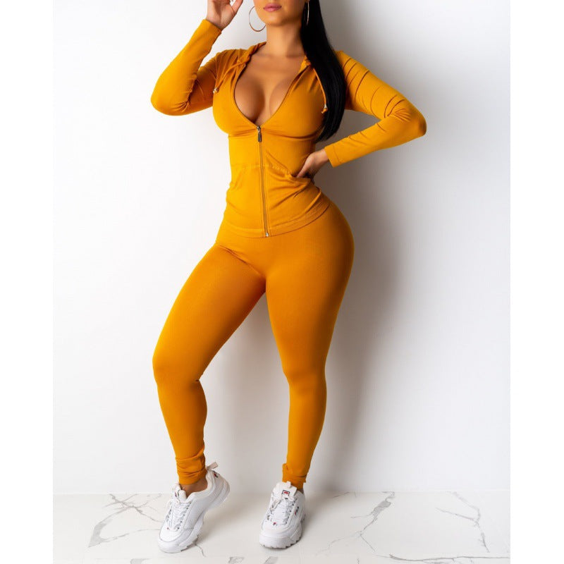 Damen Sport-Zweiteiler-Set Kapuzenjacke und Hose Norvielle