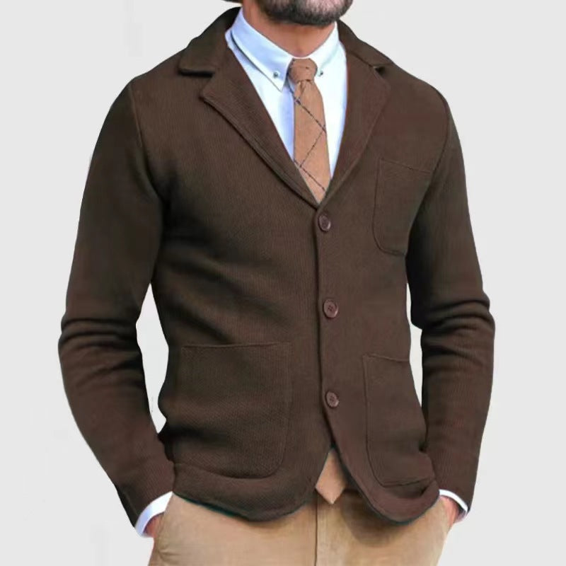 Herren Strickjacke Elegante Taschen Norvielle