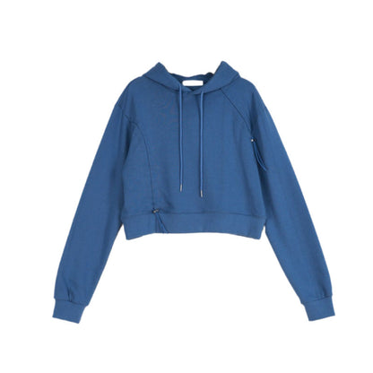 Damen Cropped Kapuzenpullover Verstellbarer Kordelzug Norvielle