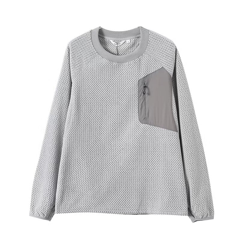 Damen Strickoberteil mit Reißverschluss und Tasche