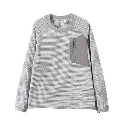 Damen Strickoberteil mit Reißverschluss und Tasche