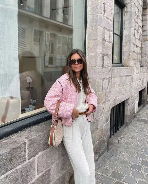 Damenjacke Rosa Gesteppt Patchwork