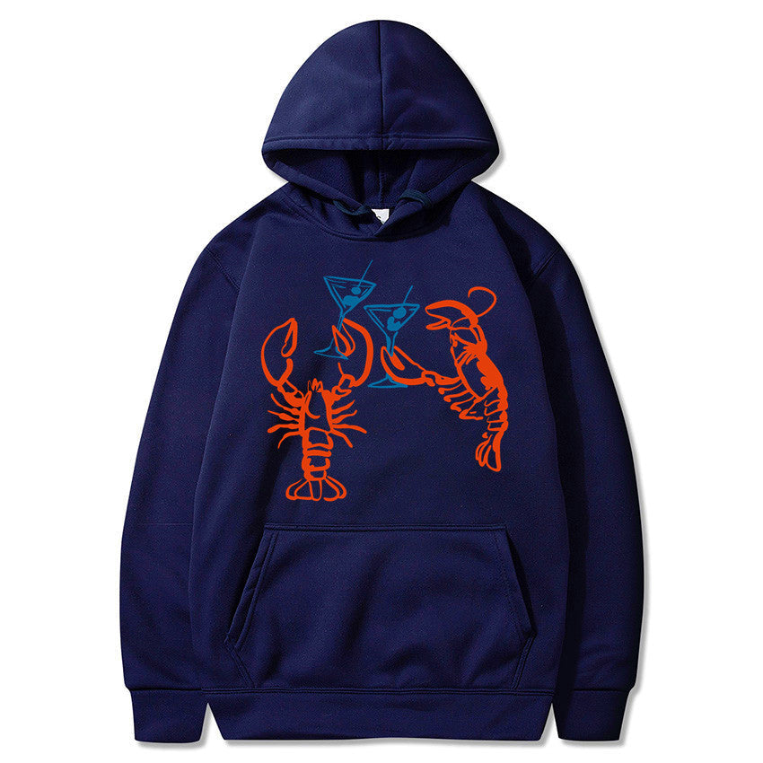 Damen Kapuzenpullover Hummer Motiv