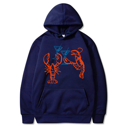 Damen Kapuzenpullover Hummer Motiv
