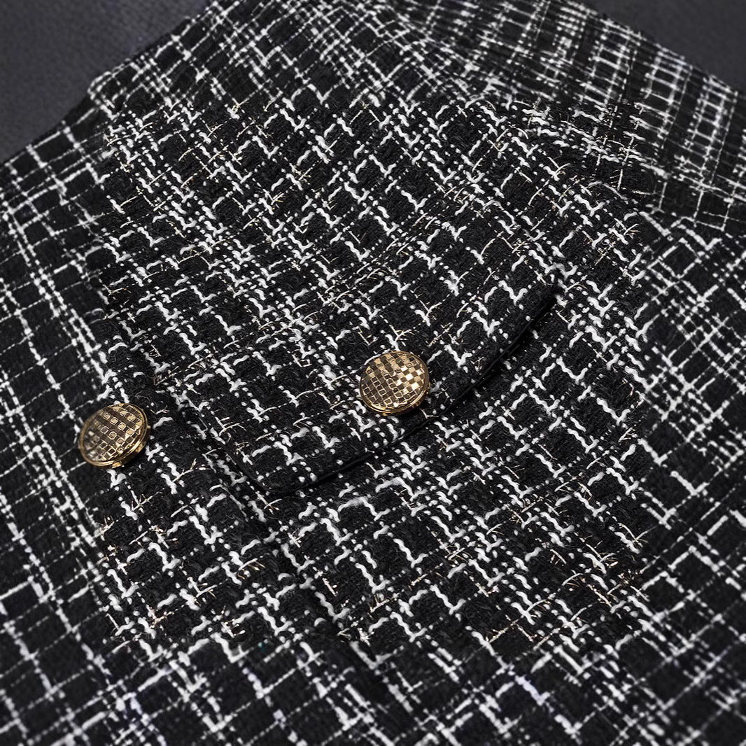 Damen Tweedjacke mit goldenen Knöpfen