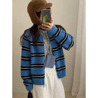 Damen Strickcardigan Modern Streifen Norvielle