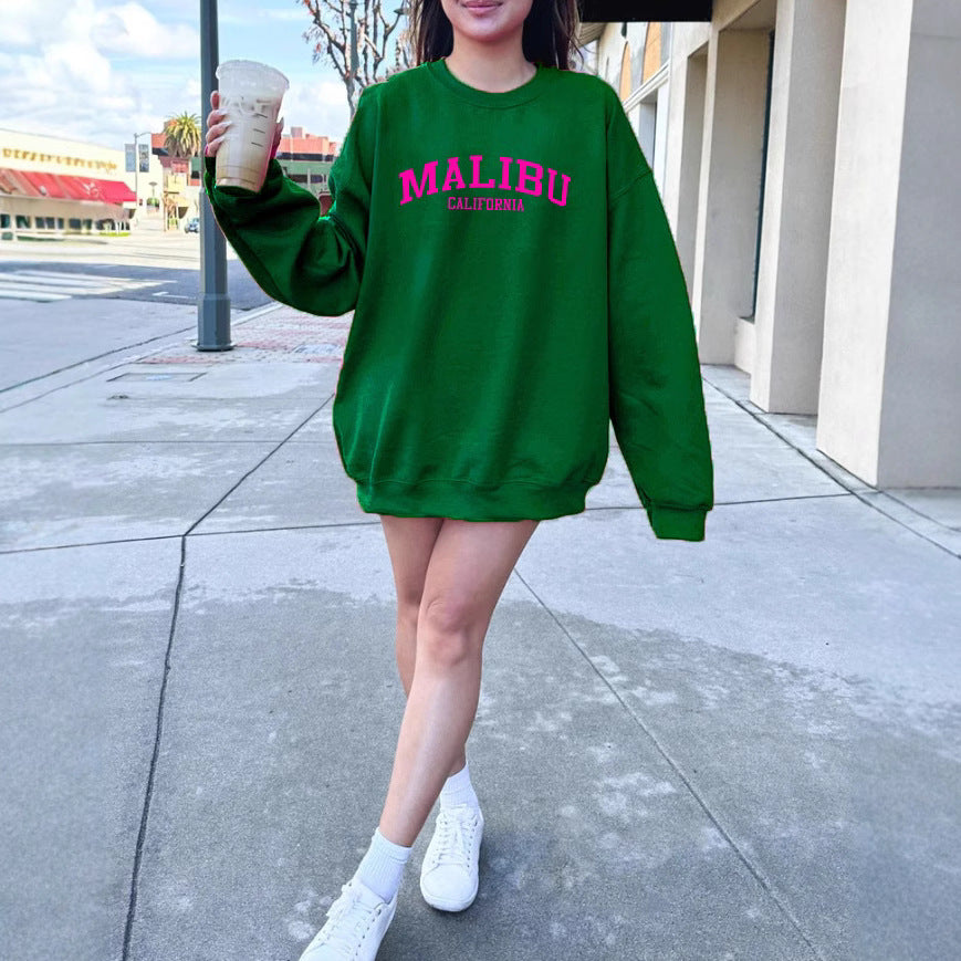 Damen Sweatshirt Weiches Material Norvielle California-Logo