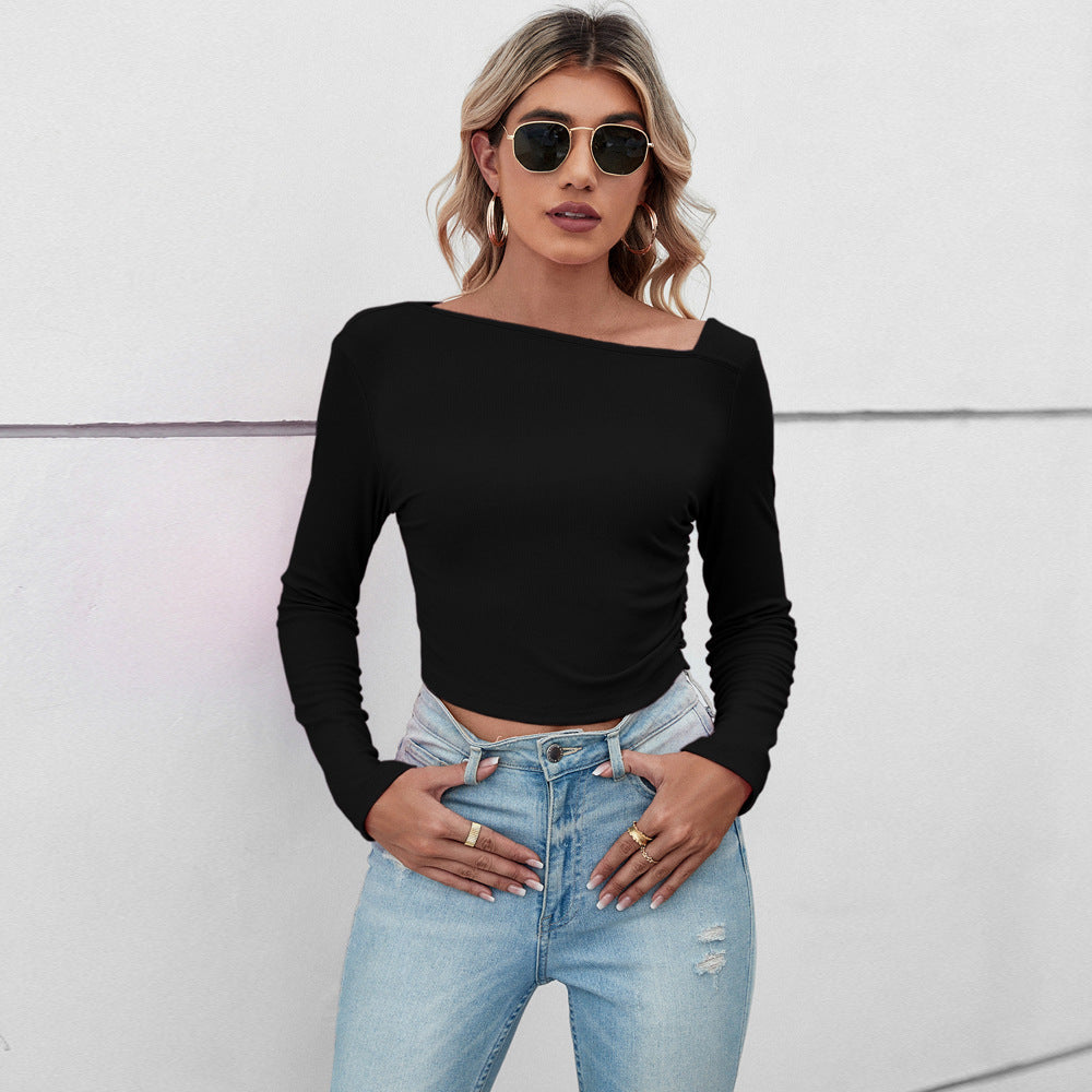 Damen Crop- Rüschendetails Elegantes Design Norvielle