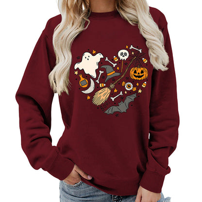 Damen Halloween Sweatshirt Kreatives Motiv