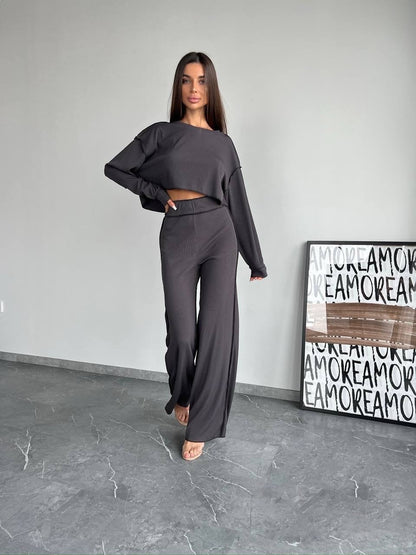 Damen Lounge-Set Weites Norvielle-Kleid aus Baumwolle mit weitem