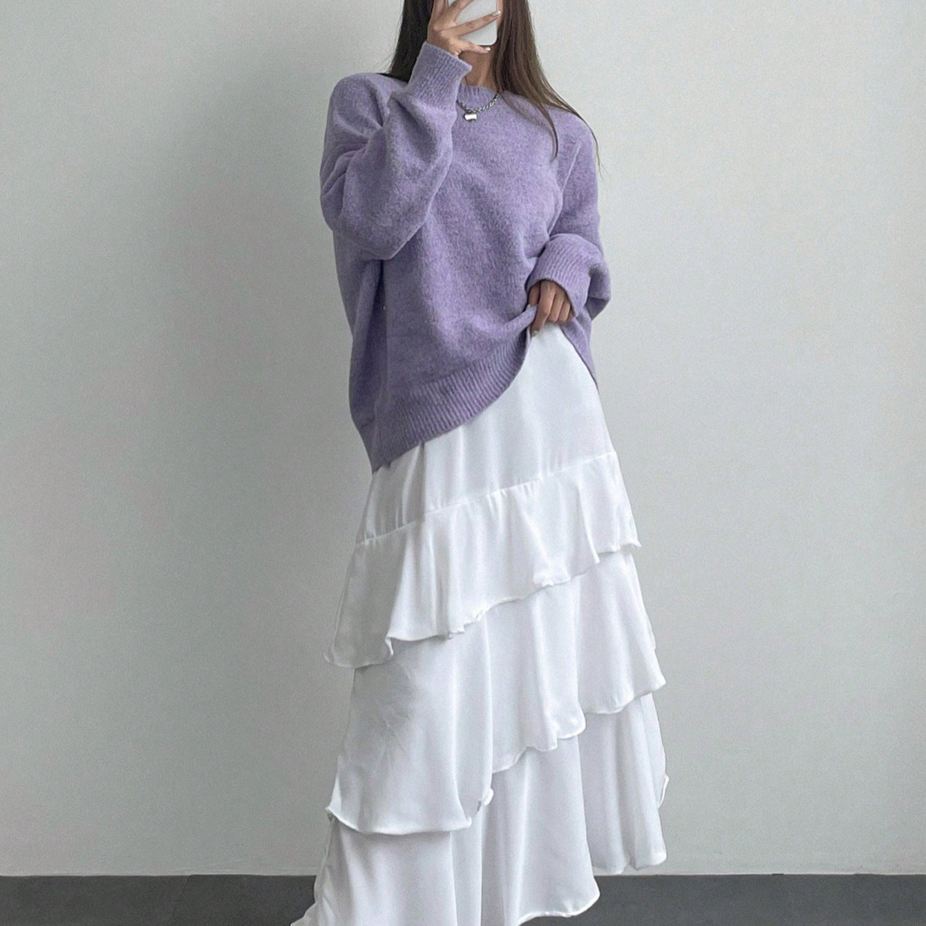 Damen Pullover Weiches Strukturmaterial Eleganter Schnitt Norvielle