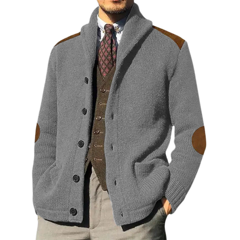 Herren Strickjacke Klassischer Schalkragen Bequem