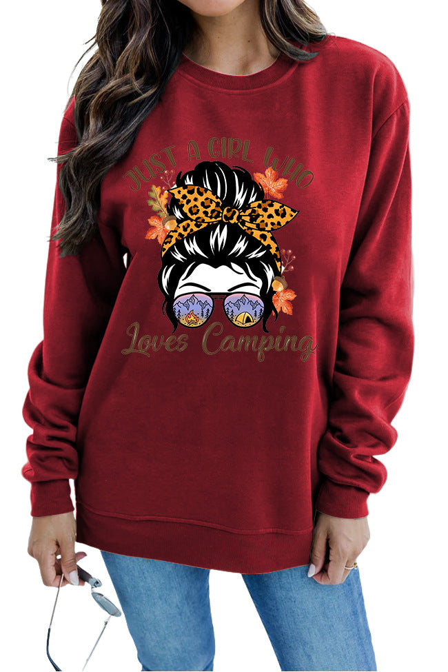 Damen Sweatshirt Campingmotiv Norvielle