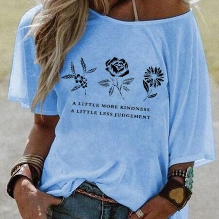 Damen T-Shirt Boho-Stil Floralmuster Norvielle