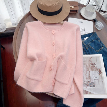 Damen Strickjacke Kuschelig mit Zierstichen Norvielle
