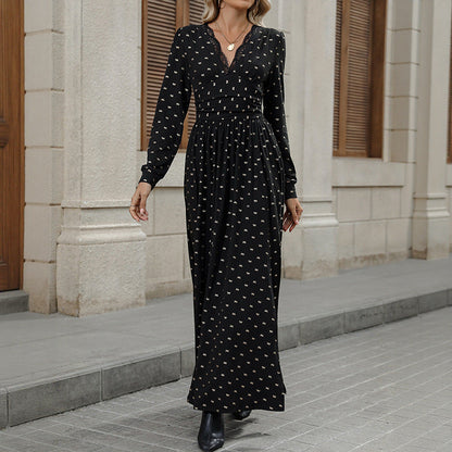 Damen Maxikleid Spitze Muster