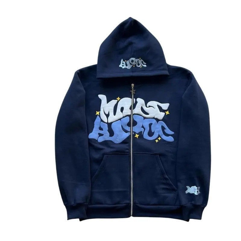 Damen Sportjacke Graffiti-Style Grau