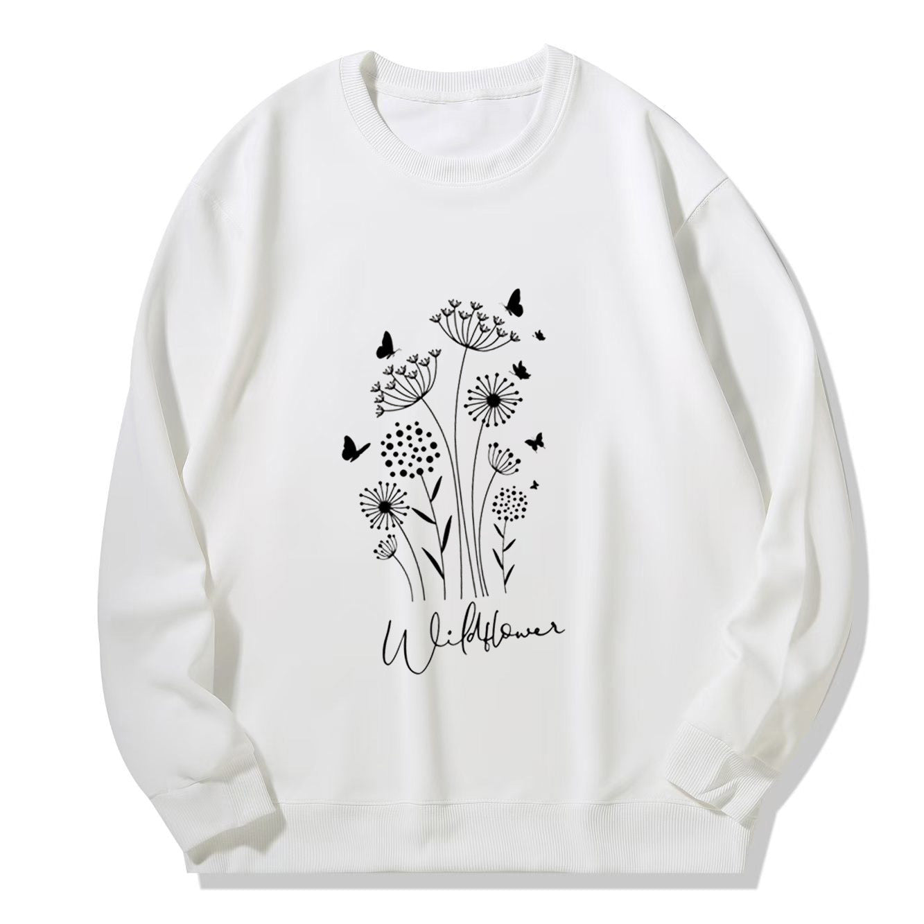 Damen Sweatshirt Floralmuster Kuschelig Weich Norvielle