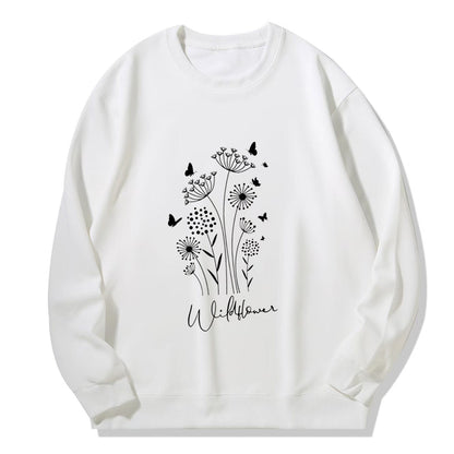 Damen Sweatshirt Floralmuster Kuschelig Weich Norvielle