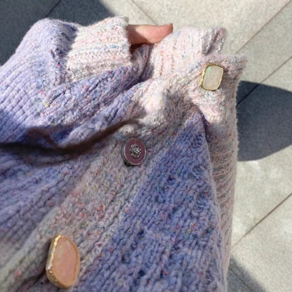 Damen Strickjacke Kuschelig Knöpfe Norvielle