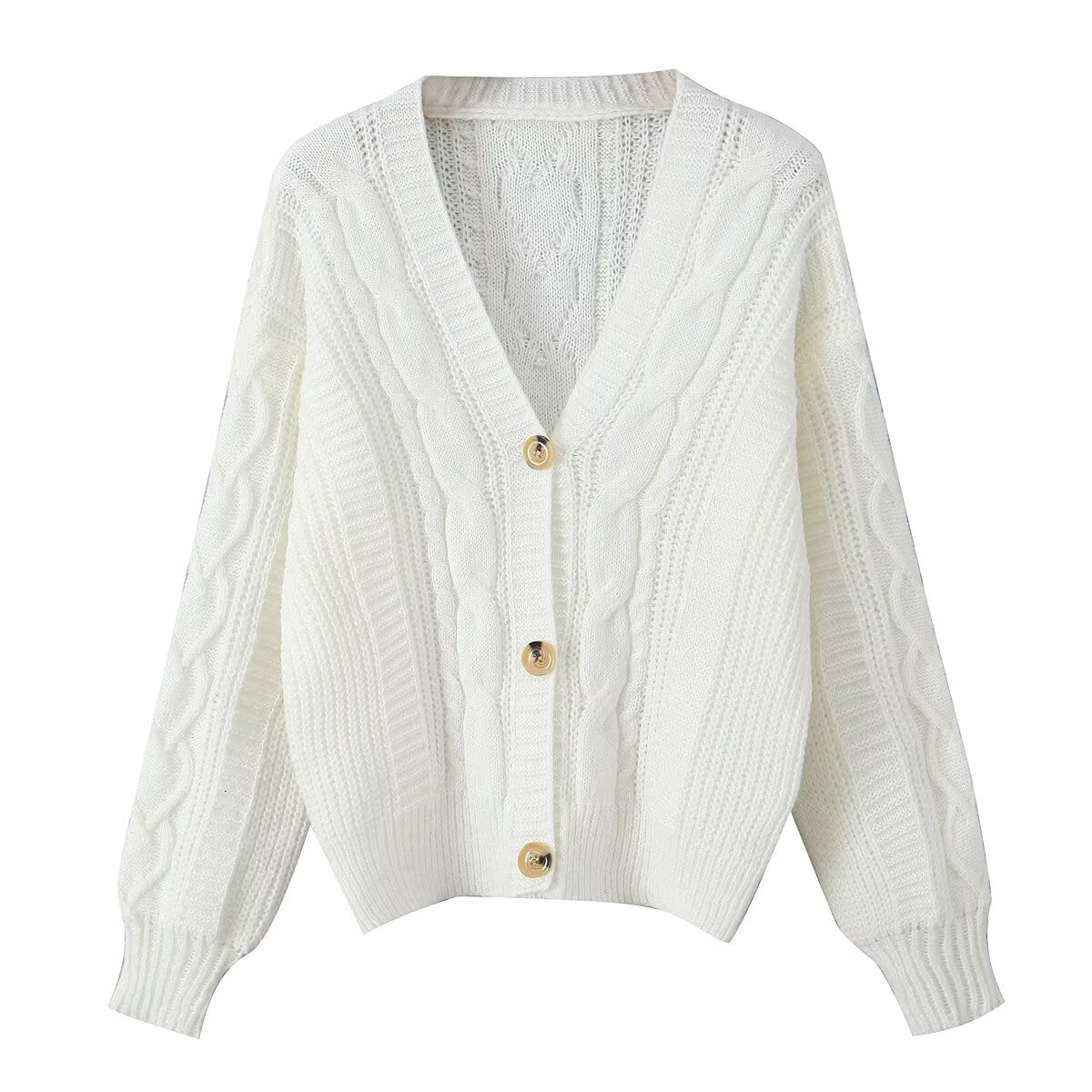 Damen Strickjacke V-Ausschnitt Kuschelig Norvielle
