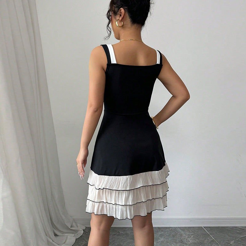 Damen Sommerkleid Rüschen Dekorative Träger Norvielle