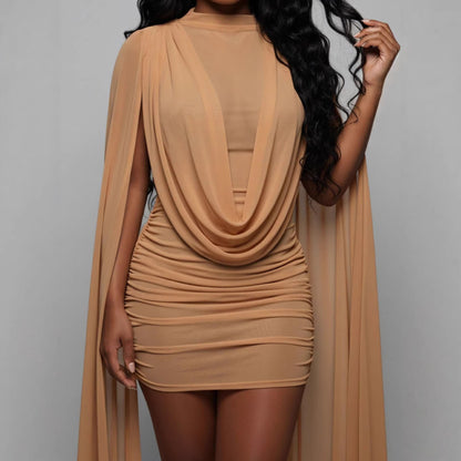 Damen Wickelkleid Fließender Stoff Elegantes Design