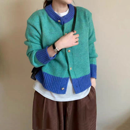 Damen Strickjacke Norvielle Bunt Muster