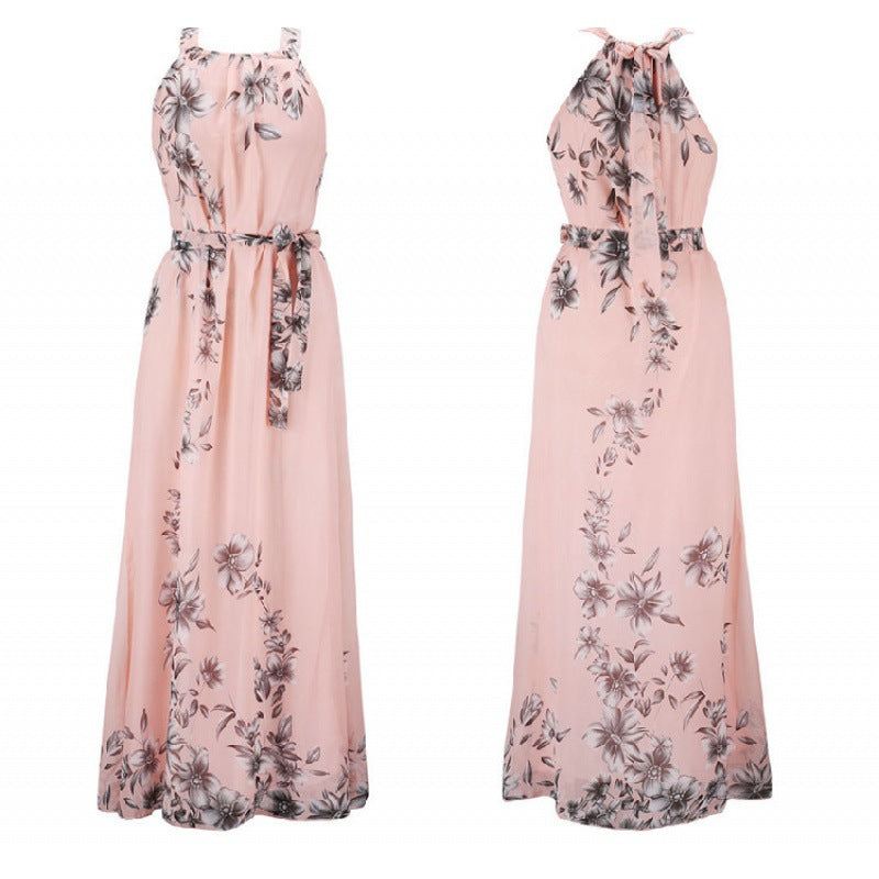 Damen Maxikleid Schulterfrei Floralmuster Norvielle