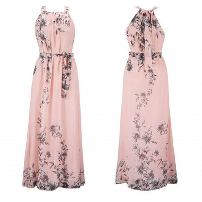 Damen Maxikleid Schulterfrei Floralmuster Norvielle