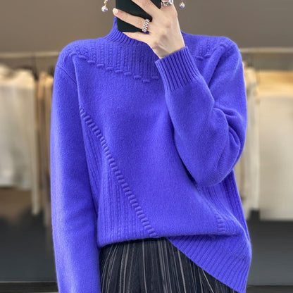 Damen Strickpullover Asymmetrisch Norvielle