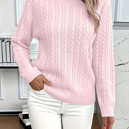 Damen Strickpullover Zopfdesign Norvielle