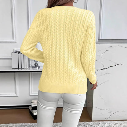 Damen Strickpullover Zopfdesign Norvielle