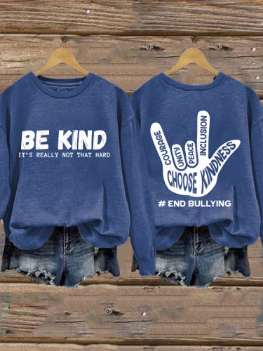 Damen Sweatshirt Kreatives Handdesign Positiv Norvielle