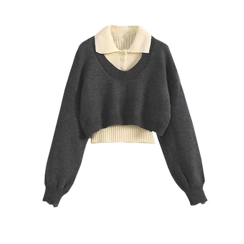 Damen Crop-Pullover Modisches Design Norvielle