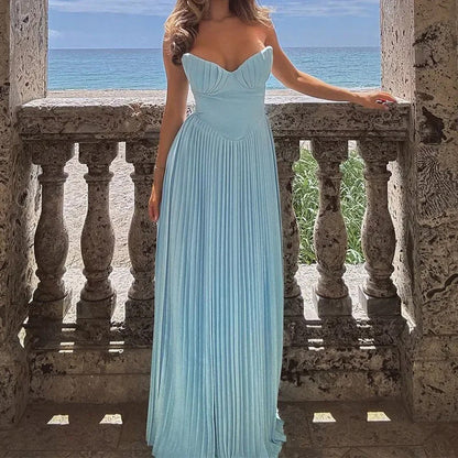Damen Abendkleid Plissiert Norvielle Elegant - Norvielle
