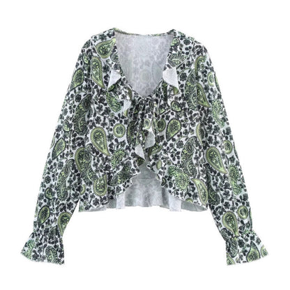 Damen Bluse Rüschen Blume Rosa