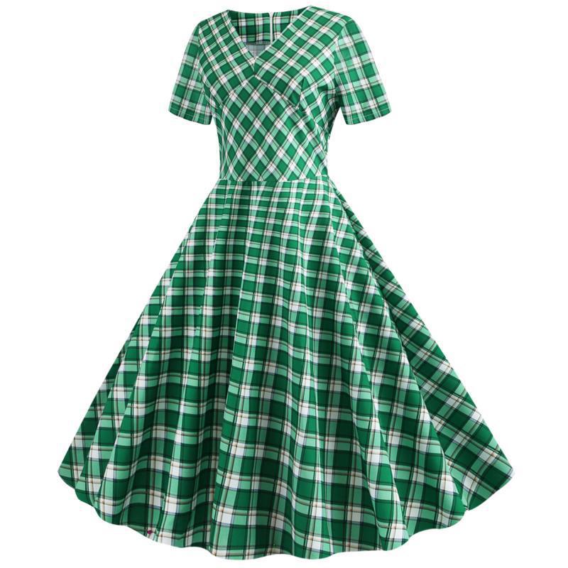 Damen Swingkleid Kariert Norvielle
